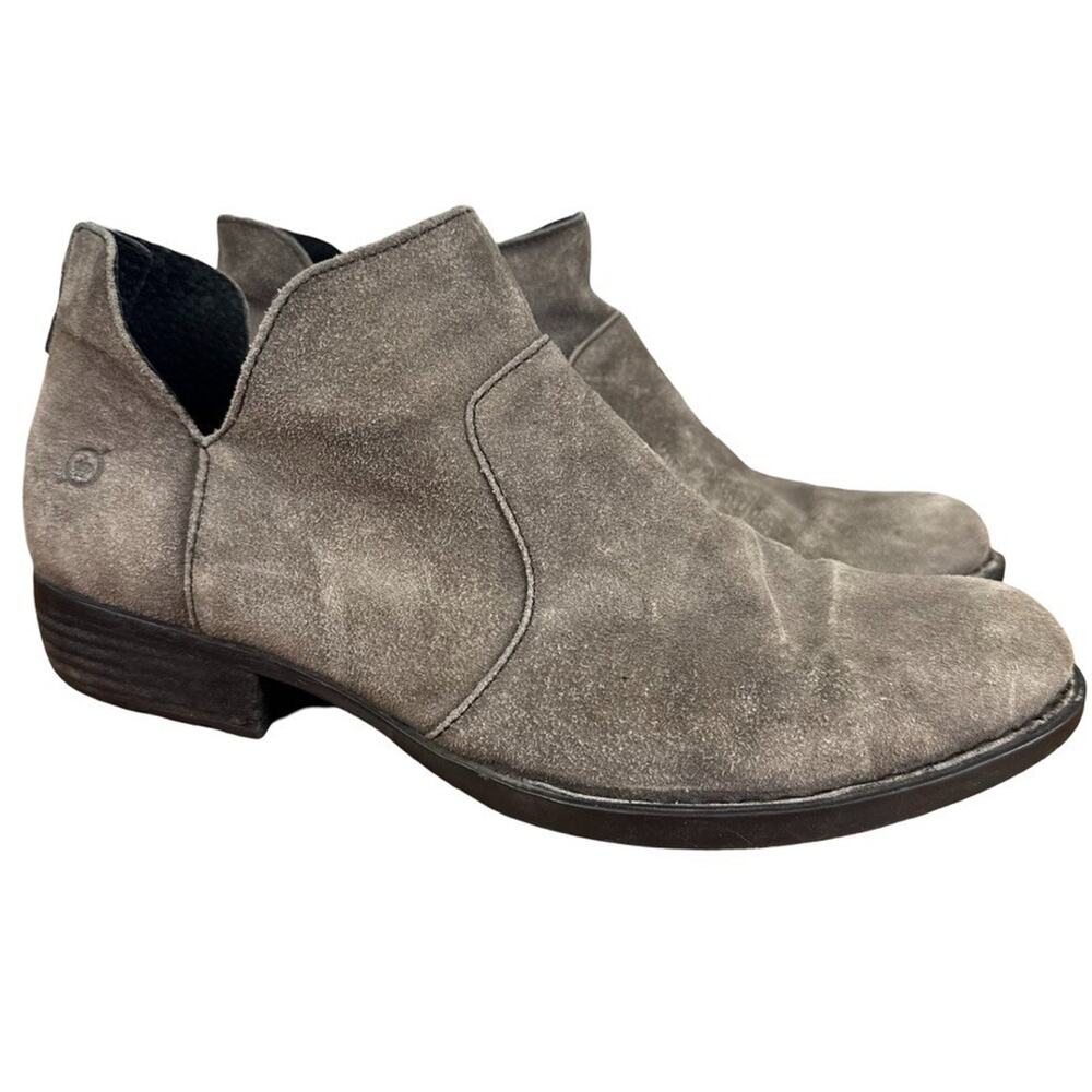 Born Kerri Ankle Booties Suede Leather Boots Shoes Western Inspired sz 11 M